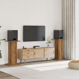 VidaXL supports d'enceintes 2 pcs 30x30x80 cm bois, couleur chêne artisanal