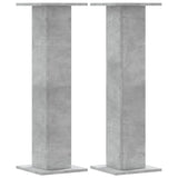 Vidaxx pieds d'enceintes 2 pcs 30x30x95 cm bois d'ingénierie béton gris