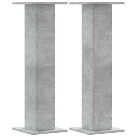 Vidaxx pieds d'enceintes 2 pcs 30x30x95 cm bois d'ingénierie béton gris