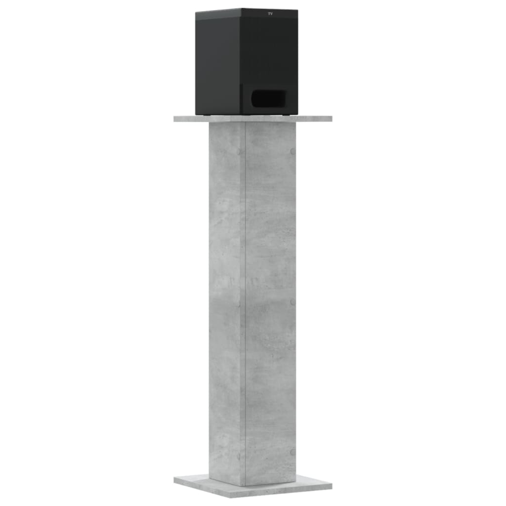 Vidaxx pieds d'enceintes 2 pcs 30x30x95 cm bois d'ingénierie béton gris