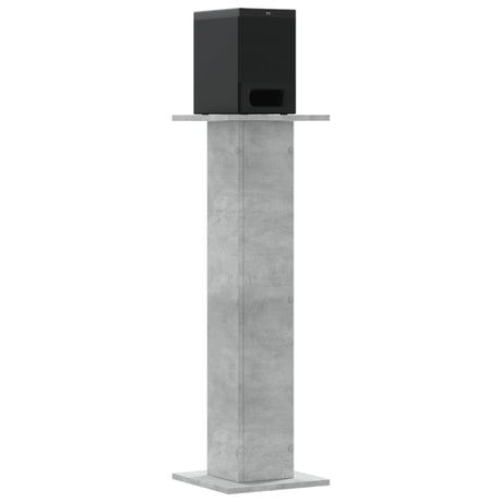 Vidaxx pieds d'enceintes 2 pcs 30x30x95 cm bois d'ingénierie béton gris