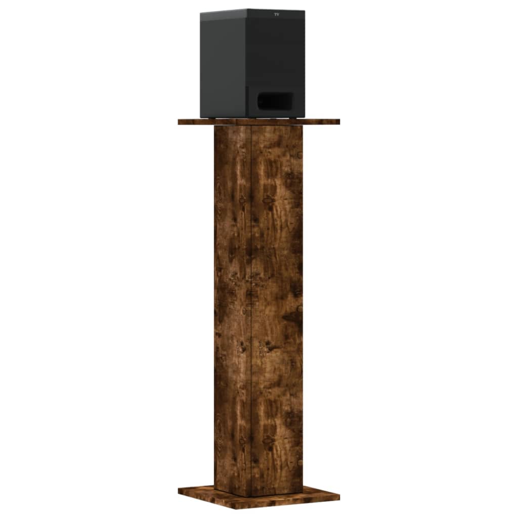 VidaXL Supports d'enceintes 2 pcs 30x30x95 cm bois traité chêne fumé
