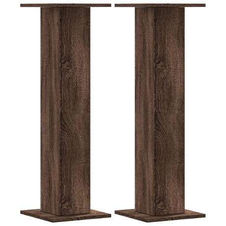 Vidaxx supports d'enceintes 2 pcs 30x30x95 cm bois traité chêne brun