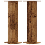 VidaXL supports d'enceintes 2 pcs 30x30x95 cm bois traité, couleur bois ancien