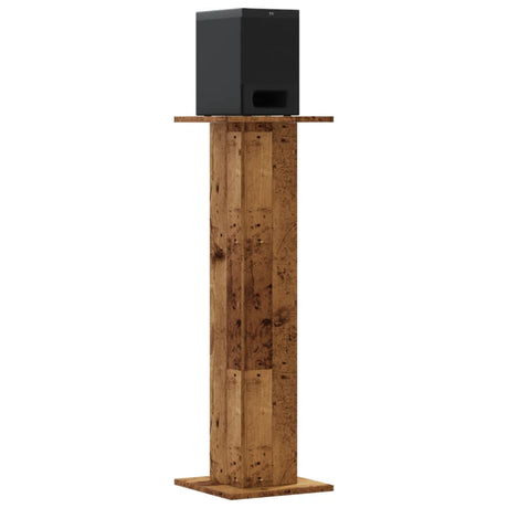 VidaXL supports d'enceintes 2 pcs 30x30x95 cm bois traité, couleur bois ancien