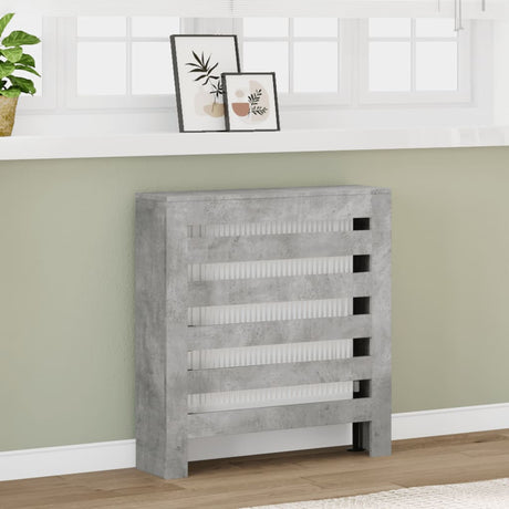 Vidaxx caisson de radiateur 78x20x82 cm bois d'ingénierie béton gris