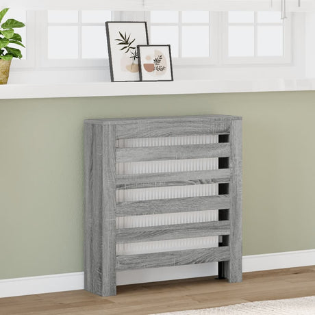 Vidaxx caisson de radiateur 78x20x82 cm bois d'ingénierie gris couleur chêne sonoma