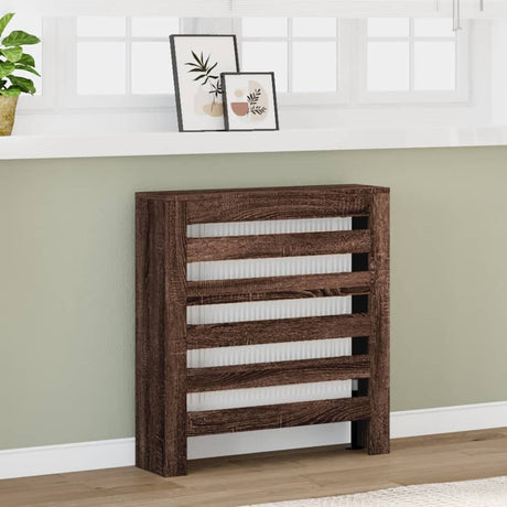 Vidaxx caisson de radiateur 78x20x82 cm bois d'ingénierie, chêne brun