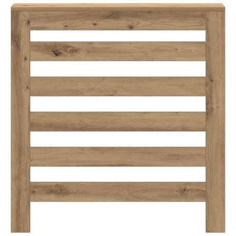 Caisson de radiateur Vidaxx 78x20x82 cm en bois ouvragé, coloris chêne artisanal