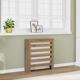 Caisson de radiateur Vidaxx 78x20x82 cm en bois ouvragé, coloris chêne artisanal