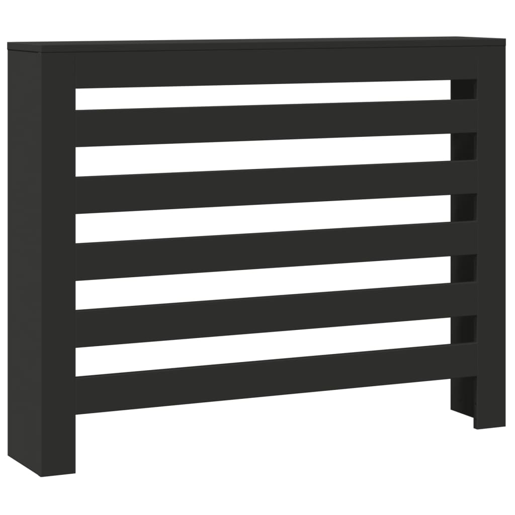 VIDAXL -Radiatorkonstruktion 104x20x82 cm verarbeitetes Holzschwarz