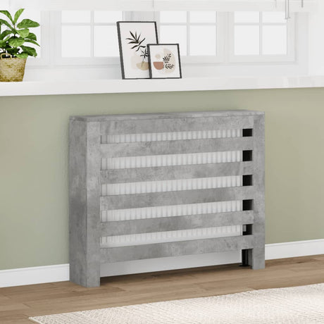 Vidaxx caisson de radiateur 104x20x82 cm bois d'ingénierie béton gris