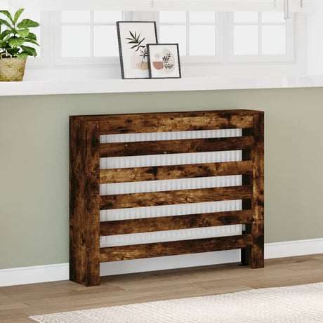VidaXL Caisson de radiateur 104x20x82 cm bois d'ingénierie, chêne fumé