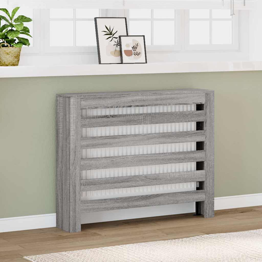 Vidaxx caisson de radiateur 104x20x82 cm bois d'ingénierie chêne sonoma gris