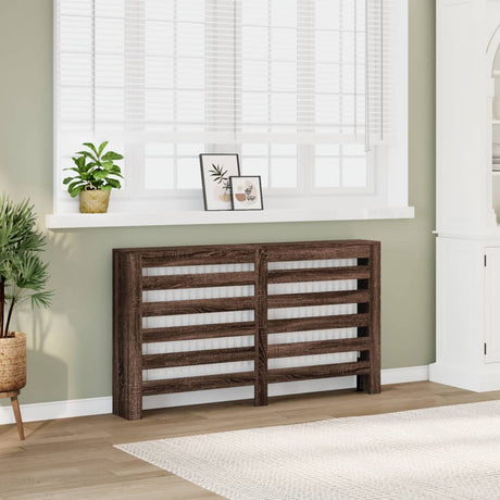 VidaXL Caisson de radiateur 149x20x82 cm bois d'ingénierie chêne brun