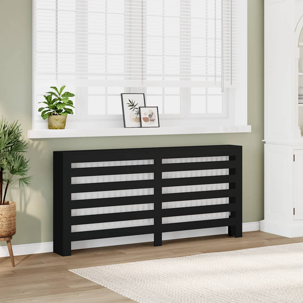 Vidaxx contour de radiateur 175x20x82 cm bois fini noir