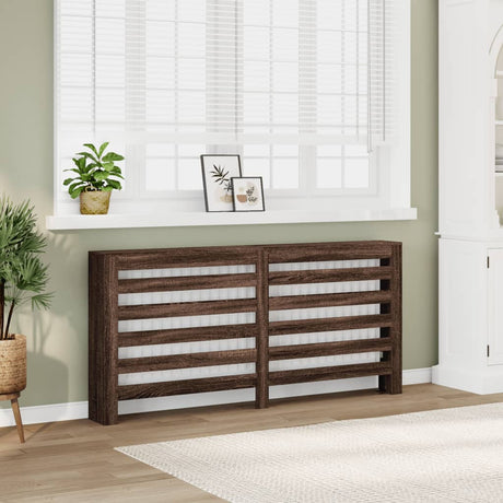 Vidaxx caisson de radiateur 175x20x82 cm bois fini, chêne brun