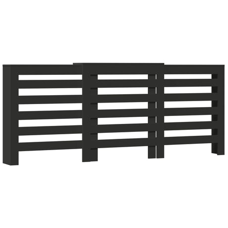 Vidaxx boîtier de radiateur 205x21,5x83,5 cm bois fini noir