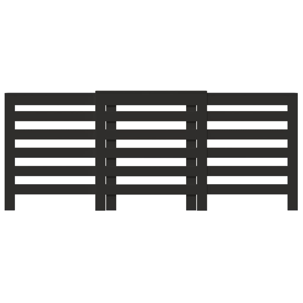 Vidaxx boîtier de radiateur 205x21,5x83,5 cm bois fini noir