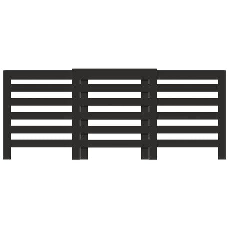 Vidaxx boîtier de radiateur 205x21,5x83,5 cm bois fini noir