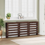 Vidaxx caisson de radiateur 205x21,5x83,5 cm bois d'ingénierie couleur chêne marron