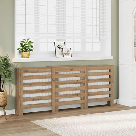 Caisson de radiateur Vidaxx 205x21,5x83,5 cm bois travaillé, chêne artisanal