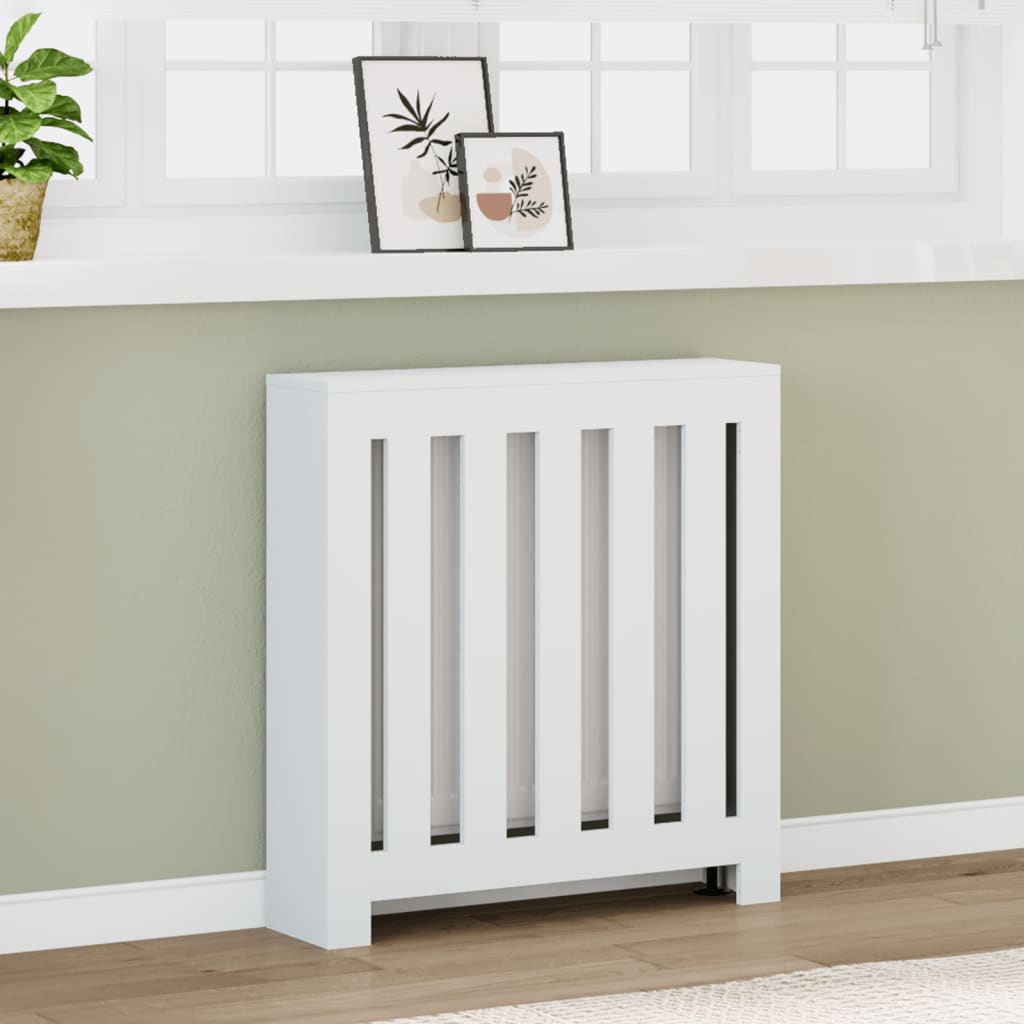 Vidaxl Radiatorom Construction 78x20x82 cm Bianco in legno elaborato