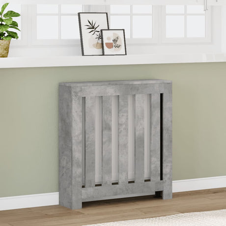 Vidaxx caisson de radiateur 78x20x82 cm bois d'ingénierie béton gris