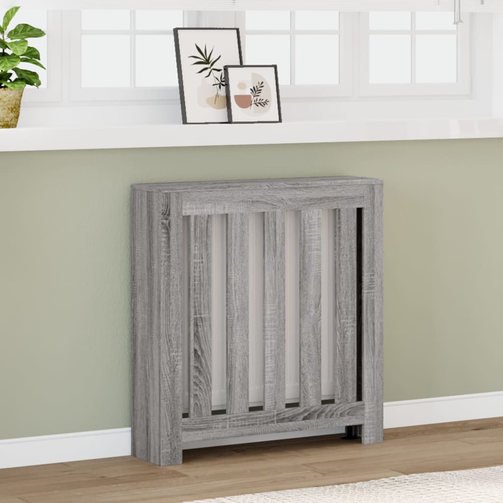 Construction de radiatorom vidaxl 78x20x82 cm Couleur de chêne sonoma en bois de bois de bois de bois de gris sonoma