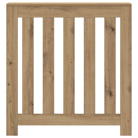 Caisson de radiateur Vidaxx 78x20x82 cm en bois ouvragé, coloris chêne artisanal
