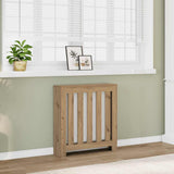 Caisson de radiateur Vidaxx 78x20x82 cm en bois ouvragé, coloris chêne artisanal