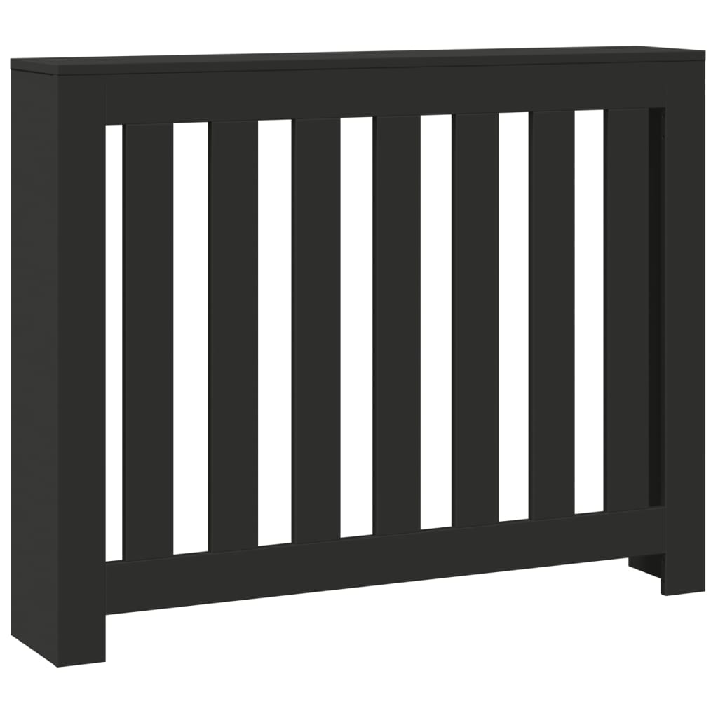 VIDAXL -Radiatorkonstruktion 104x20x82 cm verarbeitetes Holzschwarz