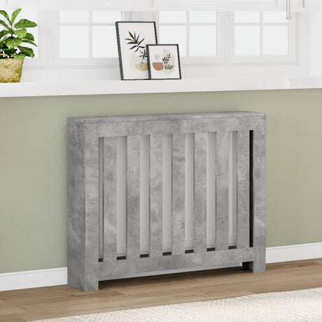Vidaxx caisson de radiateur 104x20x82 cm bois d'ingénierie béton gris