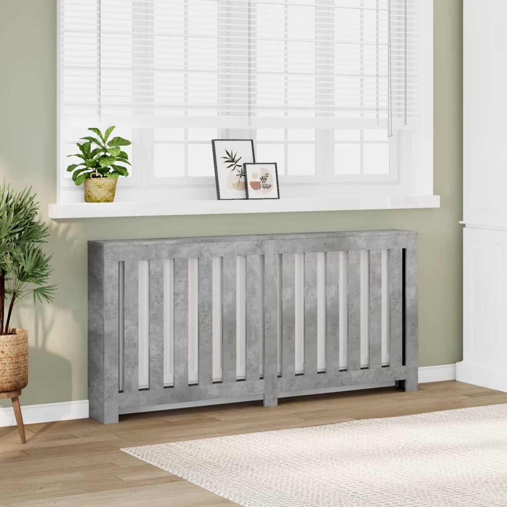 Vidaxx caisson de radiateur 175x20x82 cm bois d'ingénierie béton gris