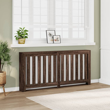 VidaXL Caisson de radiateur 175x20x82 cm bois d'ingénierie chêne brun