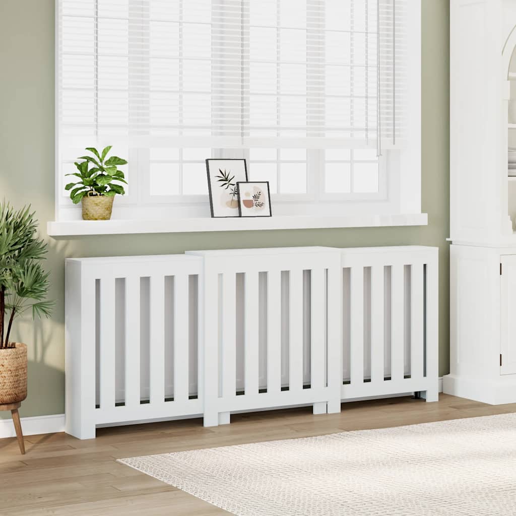 Vidaxx caisson de radiateur 205x21,5x83,5 cm bois d'ingénierie blanc