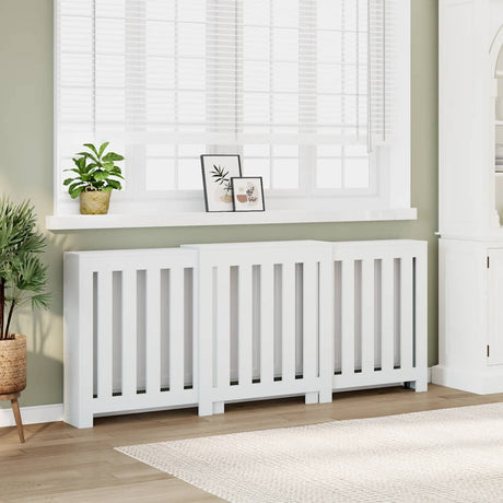 Vidaxx caisson de radiateur 205x21,5x83,5 cm bois d'ingénierie blanc