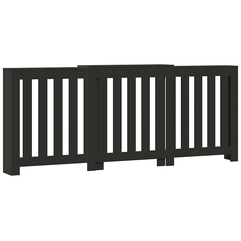 Vidaxx boîtier de radiateur 205x21,5x83,5 cm bois fini noir