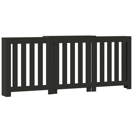 Vidaxx boîtier de radiateur 205x21,5x83,5 cm bois fini noir
