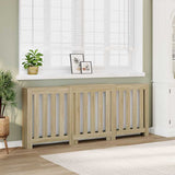 Vidaxx contour de radiateur 205x21,5x83,5 cm en dérivé du bois couleur chêne sonoma