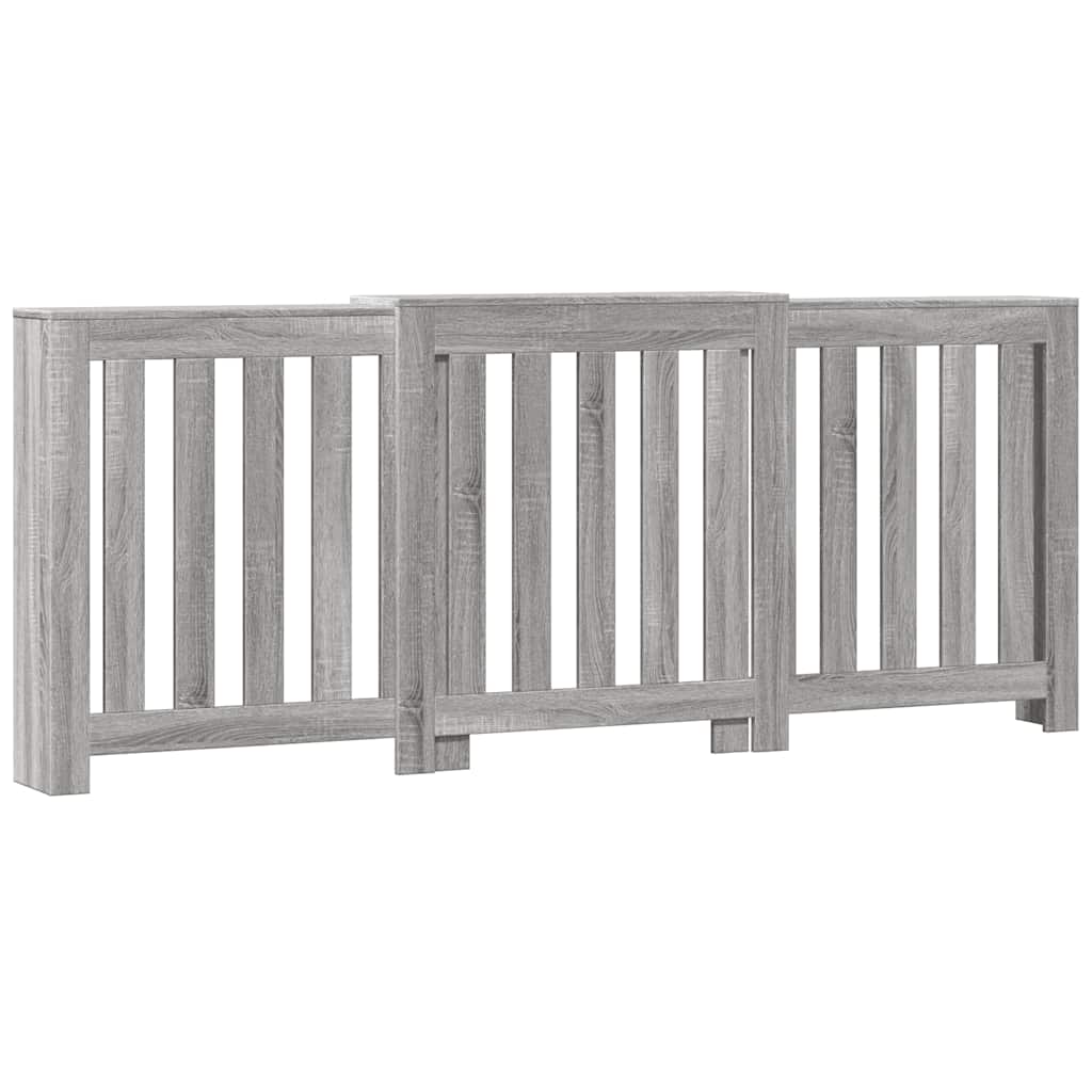 Vidaxx contour de radiateur 205x21,5x83,5 cm bois d'ingénierie chêne sonoma gris