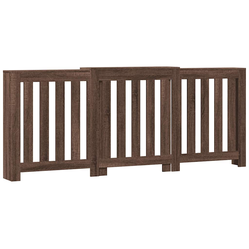 Vidaxx caisson de radiateur 205x21,5x83,5 cm bois d'ingénierie couleur chêne marron