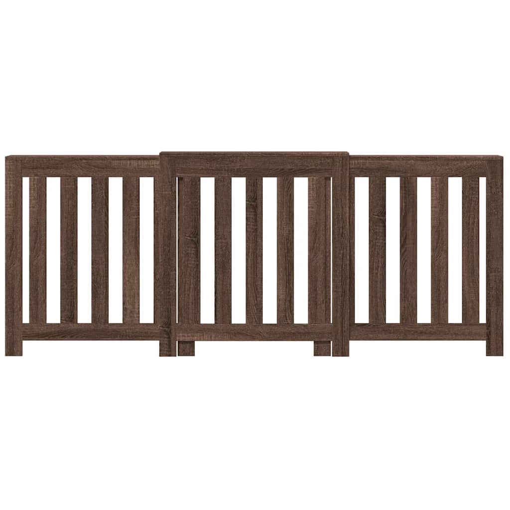 Vidaxx caisson de radiateur 205x21,5x83,5 cm bois d'ingénierie couleur chêne marron