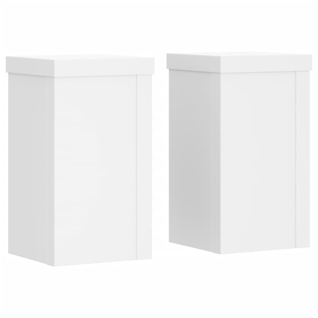 VidaXL supports pour plantes 2 pcs 10x10x18 cm bois d'ingénierie blanc