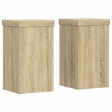 Vidaxx supports pour plantes 2 pcs 10x10x18 cm bois d'ingénierie chêne sonoma