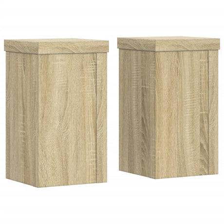 Vidaxx supports pour plantes 2 pcs 10x10x18 cm bois d'ingénierie chêne sonoma