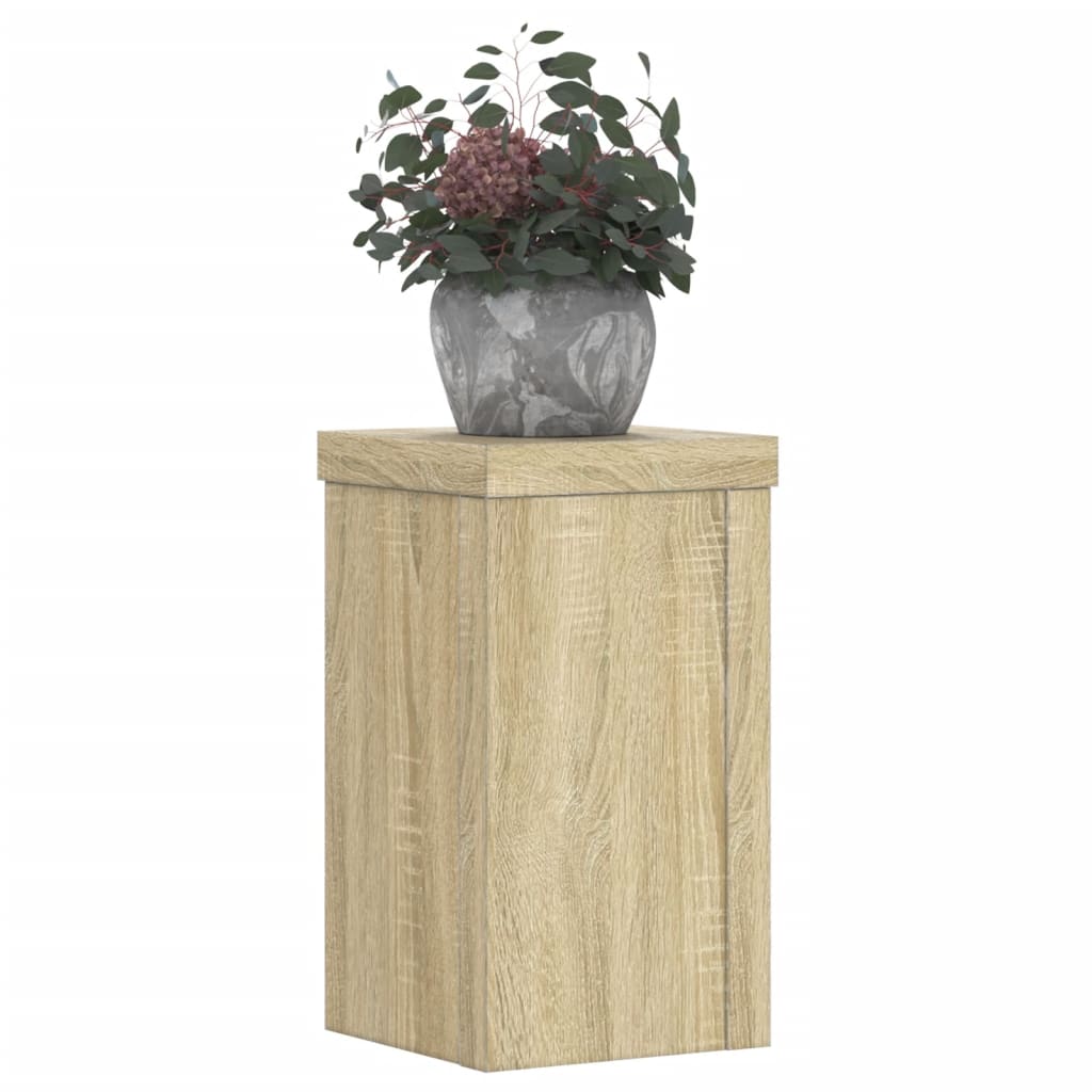 Vidaxx supports pour plantes 2 pcs 10x10x18 cm bois d'ingénierie chêne sonoma