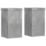 Vidaxx supports pour plantes 2 pcs 10x10x18 cm bois d'ingénierie béton gris