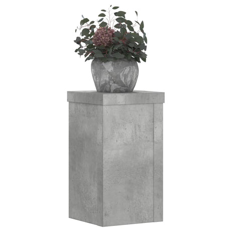 Vidaxx supports pour plantes 2 pcs 10x10x18 cm bois d'ingénierie béton gris