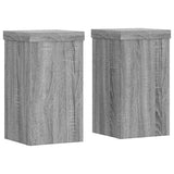 VidaXL supports pour plantes 2 pcs 10x10x18 cm bois d'ingénierie gris sonoma